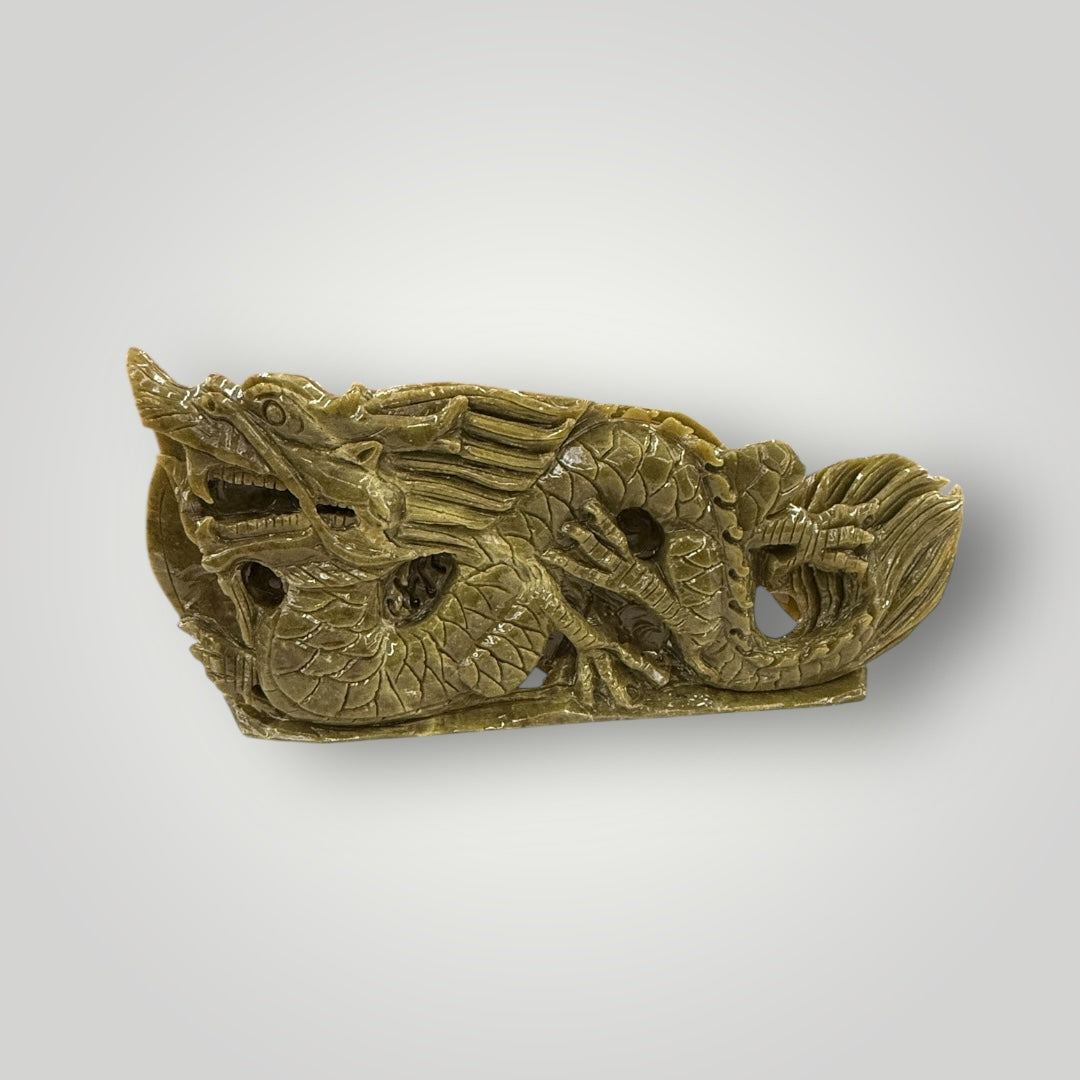 Exquisite Jade Dragon with Ornate Hand‑Carved Details