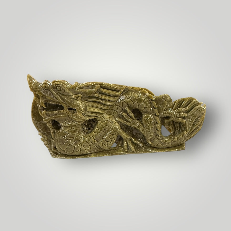 Exquisite Jade Dragon with Ornate Hand‑Carved Details