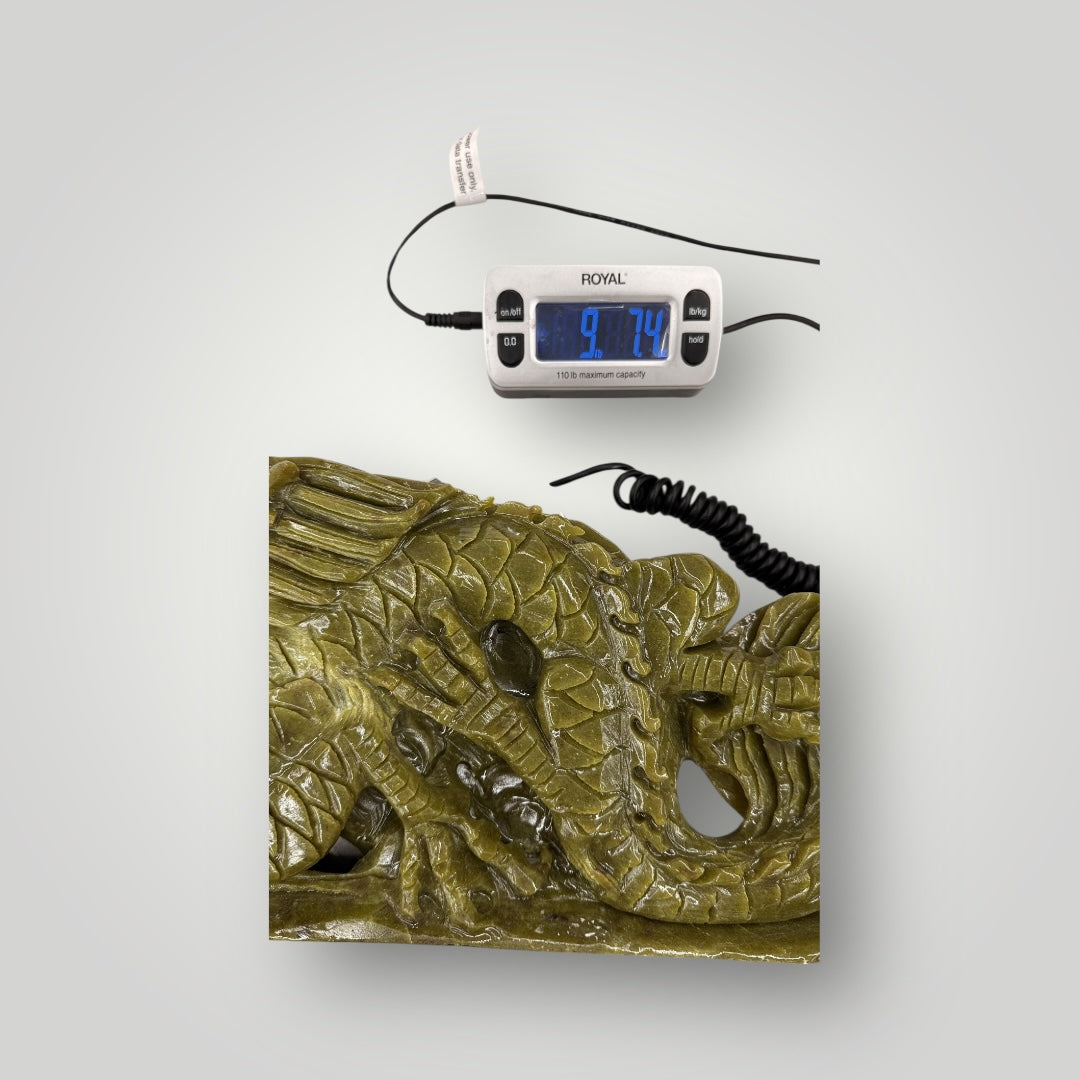Exquisite Jade Dragon with Ornate Hand‑Carved Details