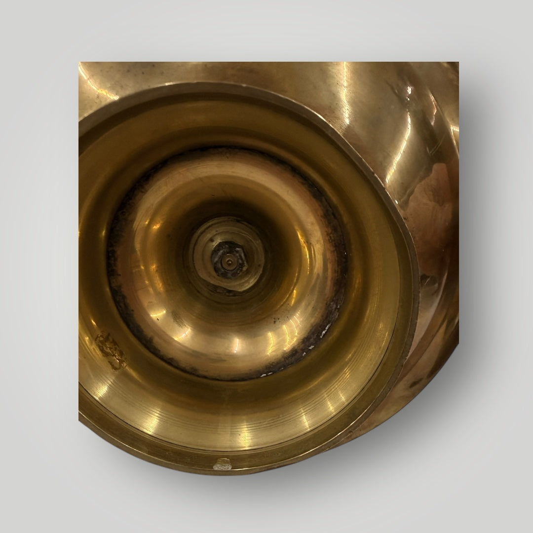 Vintage MCM Large Brass Pineapple Three‑Tiered Tray