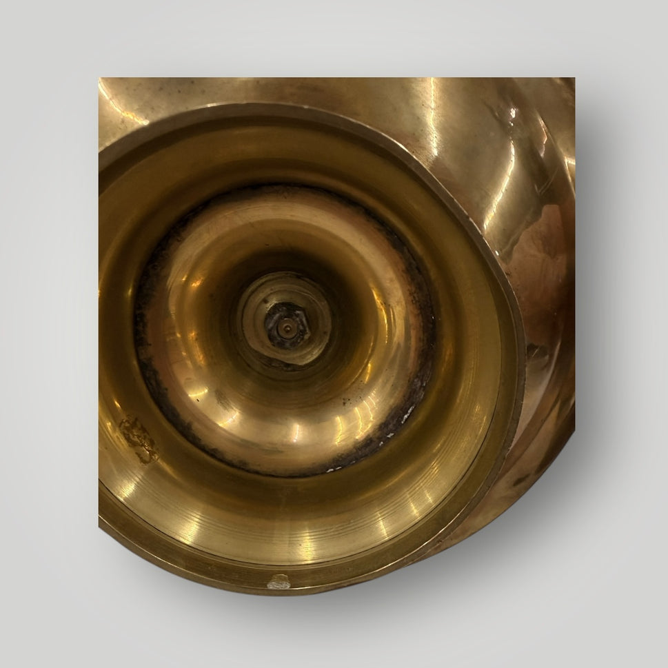 Vintage MCM Large Brass Pineapple Three‑Tiered Tray