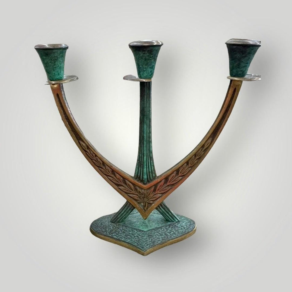 Fine Vintage Brass Candelabra Lamp – Made in Israel