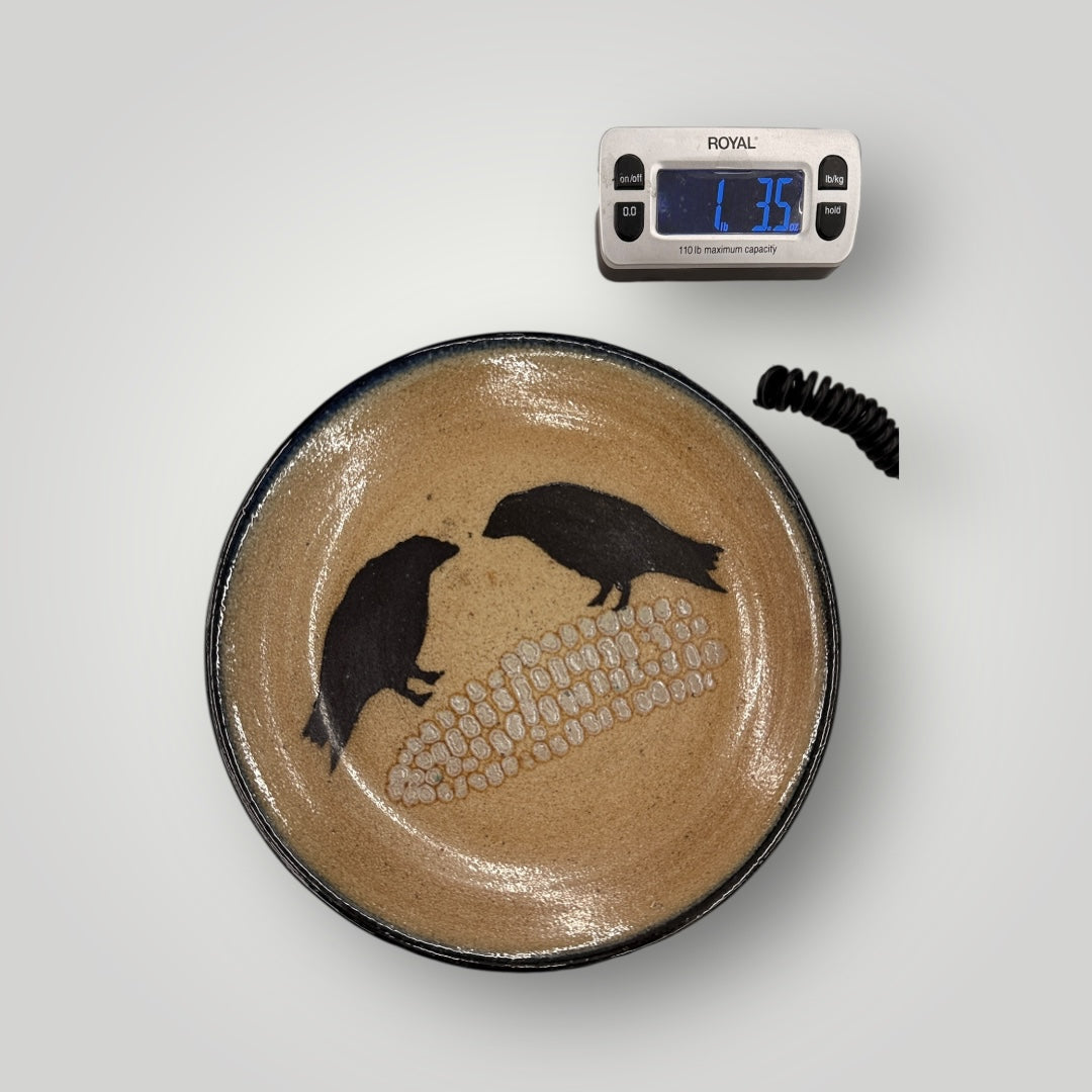 Retired Vintage Monroe Salt Works Crow Stoneware