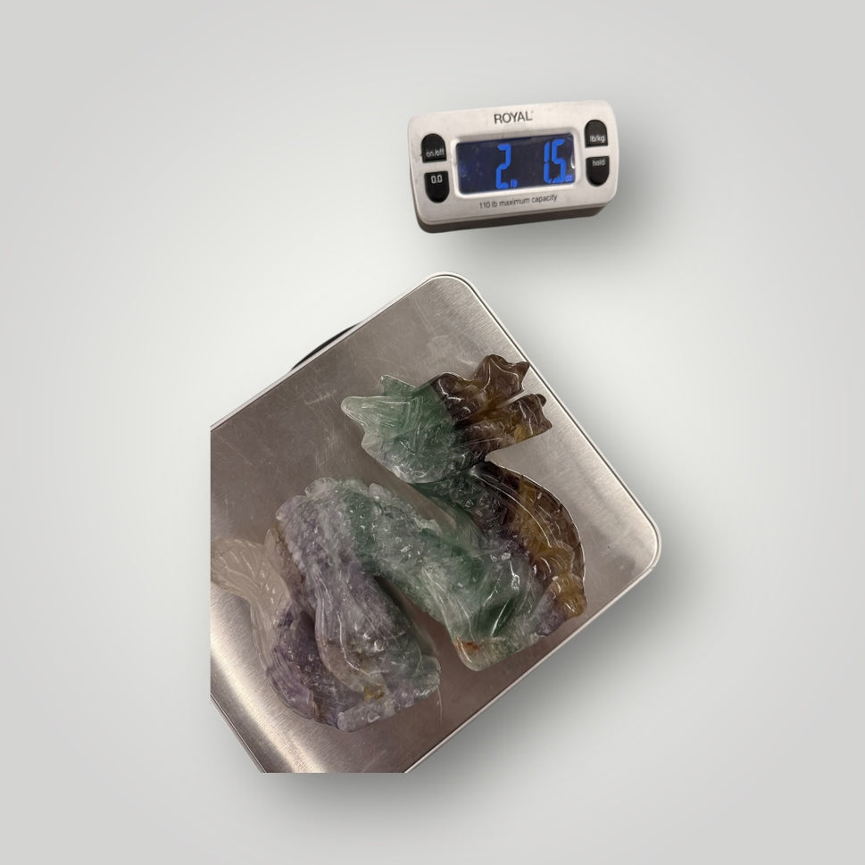 Carved Fluorite Dragon Sculpture – Crystal Collectible Décor