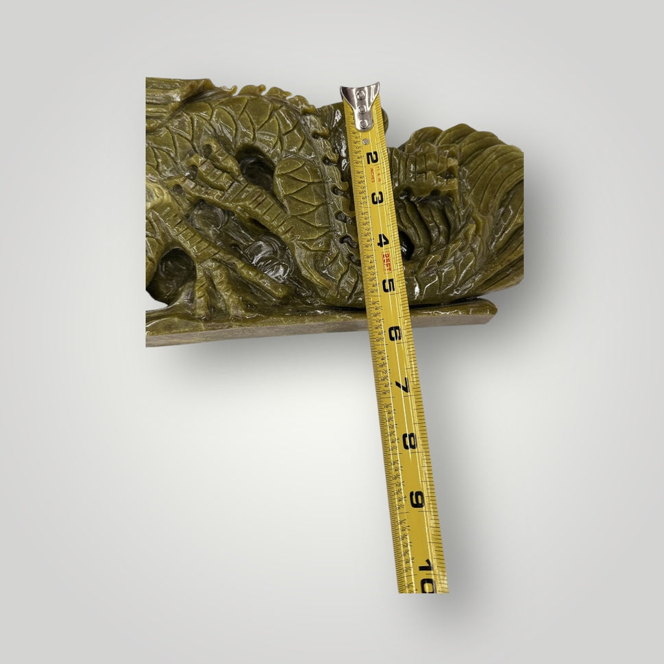 Exquisite Jade Dragon with Ornate Hand‑Carved Details