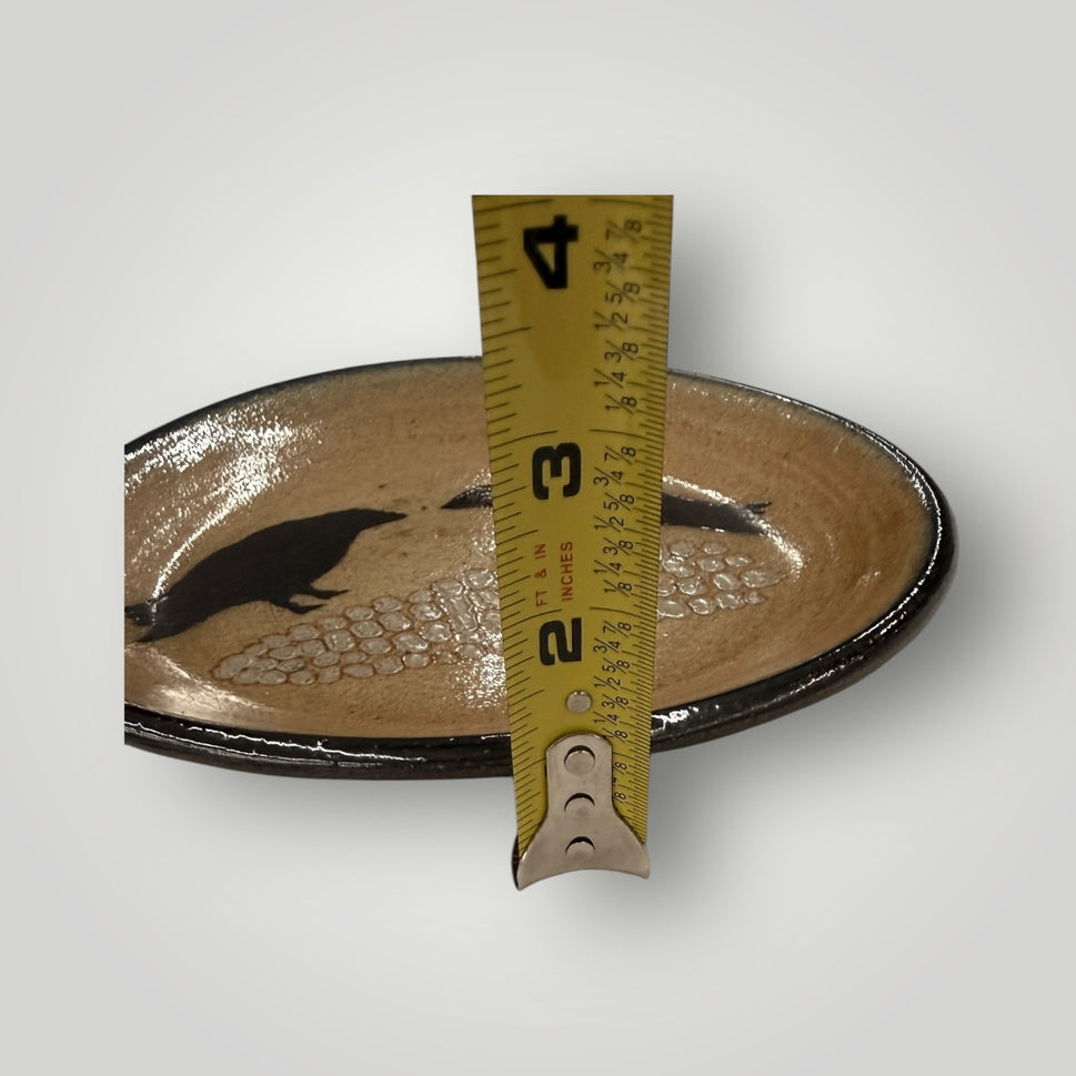 Retired Vintage Monroe Salt Works Crow Stoneware