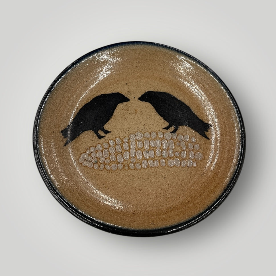 Retired Vintage Monroe Salt Works Crow Stoneware