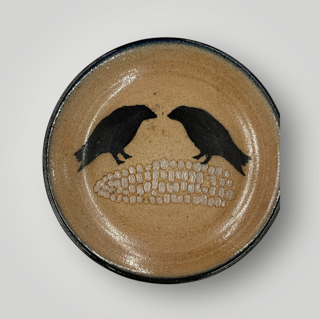 Retired Vintage Monroe Salt Works Crow Stoneware