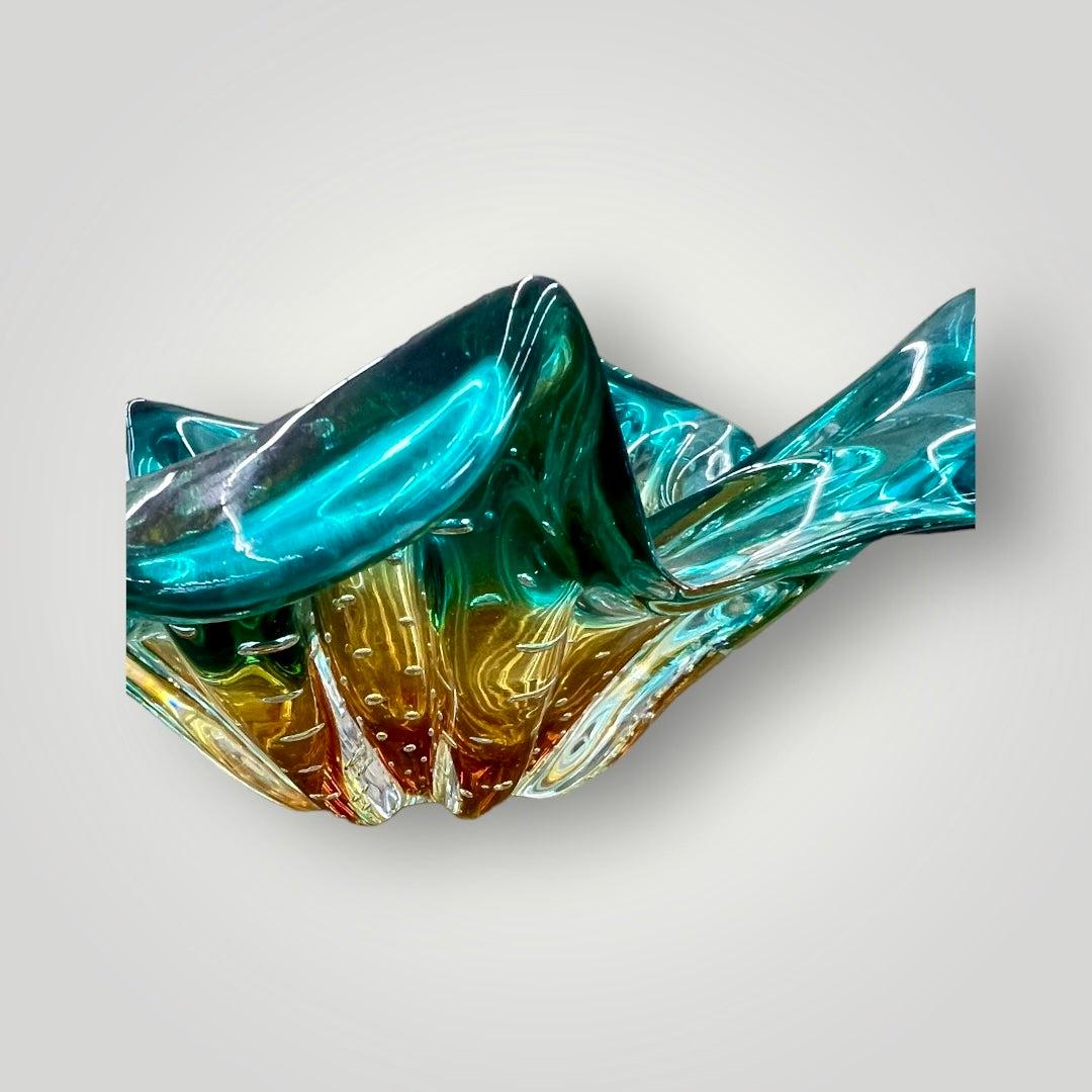 Murano -Style Art Glass Centerpiece &quot;Splash&quot;