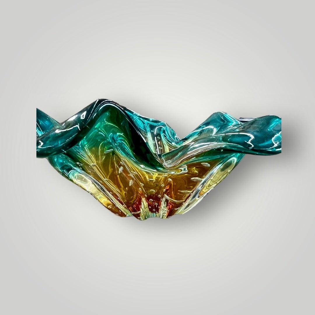 Murano -Style Art Glass Centerpiece "Splash"