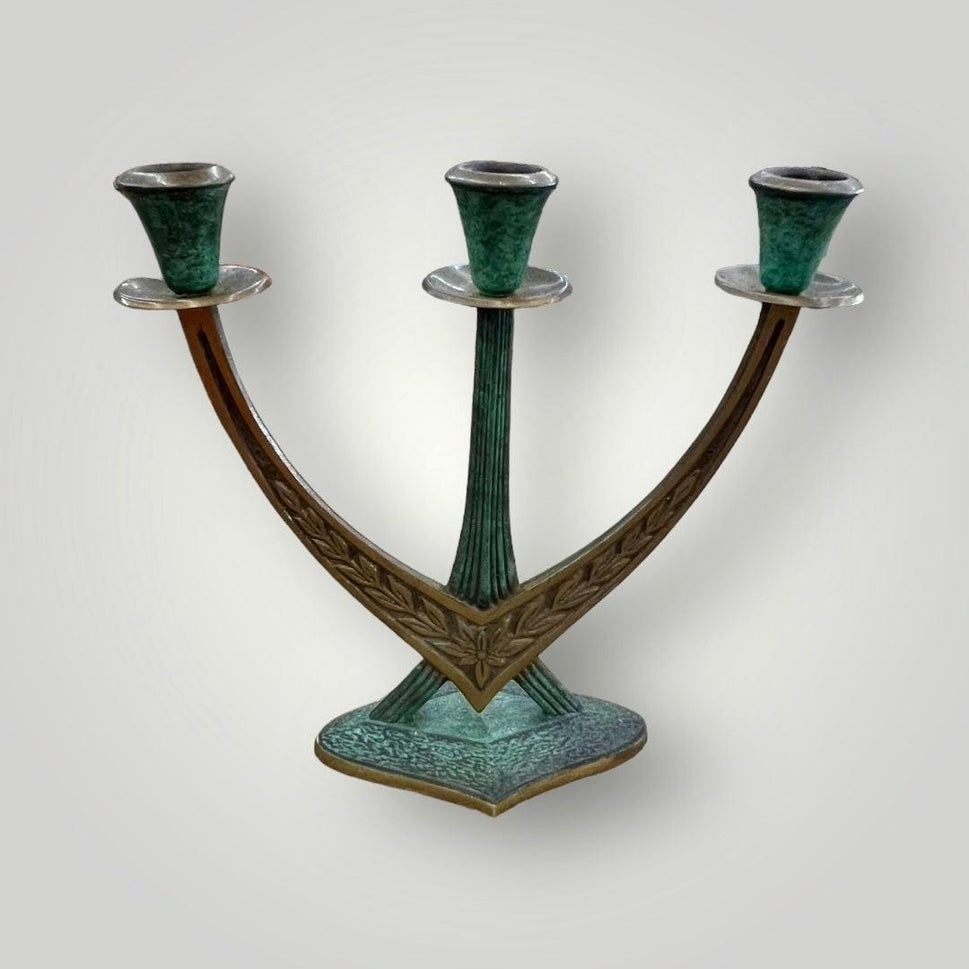 Fine Vintage Brass Candelabra Lamp – Made in Israel