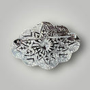 Switch Vintage Silver Tone Oval Scalloped Brooch Pin 3 image